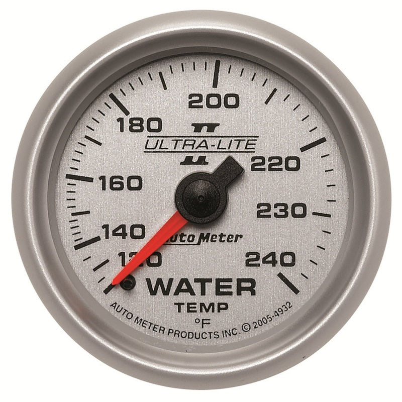 Autometer Ultra-Lite II 52mm 120-240 Deg F Mechanical Water Temp Gauge Gauges AutoMeter