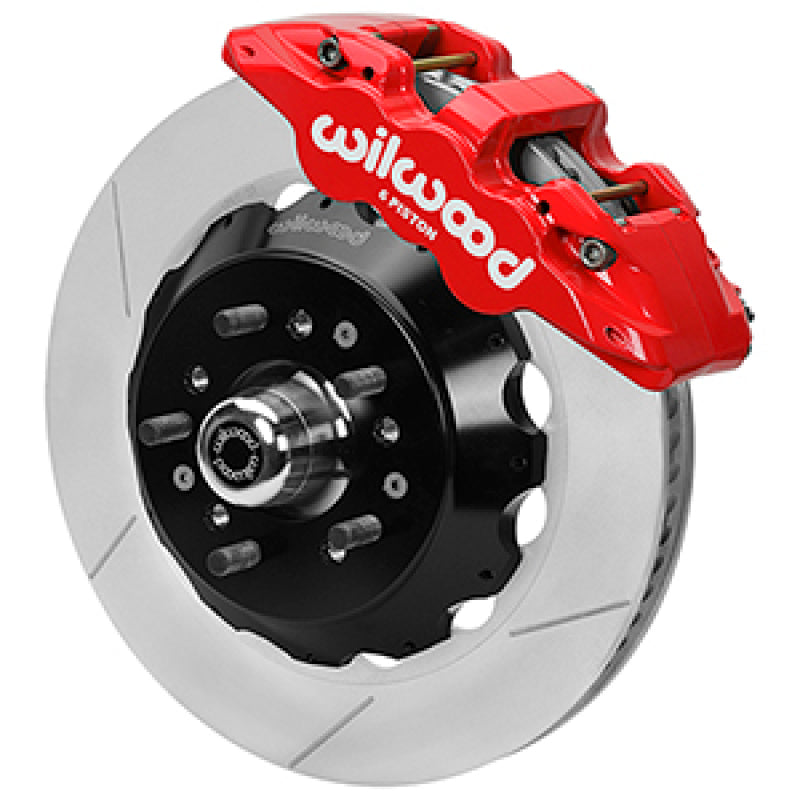Wilwood Forged 6 Piston Red Superlite Caliper, GT 72 Vane Vented Spec37 Slotted Rotor - 14.00x1.25 Big Brake Kits Wilwood