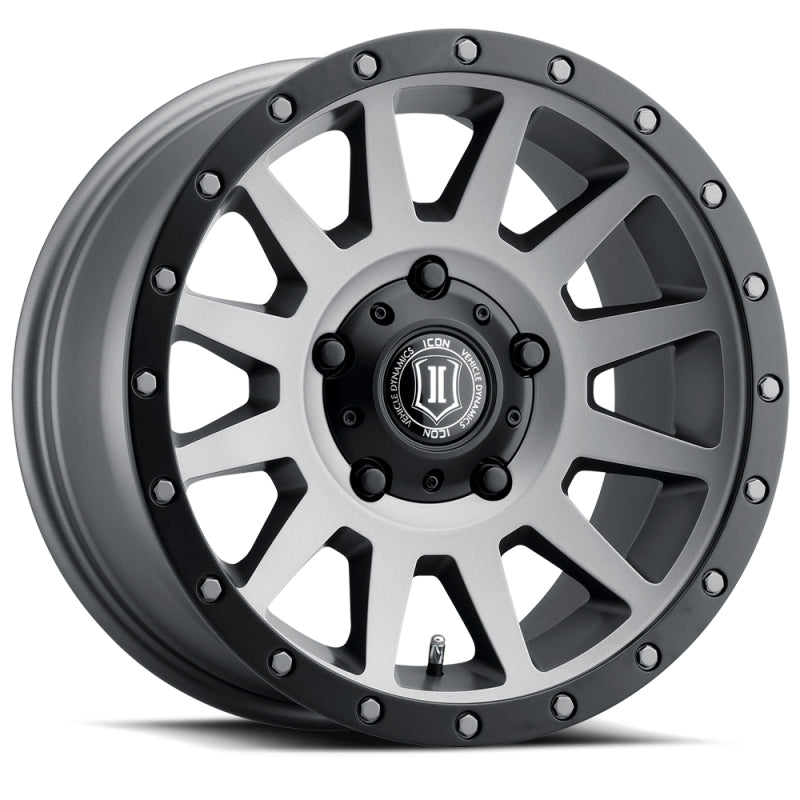 ICON Compression 17x8.5 5x150 25mm Offset 5.75in BS 110.1mm Bore Titanium Wheel Wheels - Cast ICON