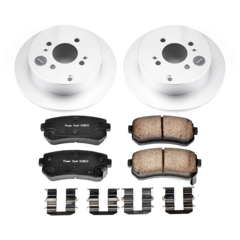 Power Stop 06-07 Hyundai Accent Rear Z17 Evolution Geomet Coated Brake Kit Brake Kits - Performance Blank PowerStop