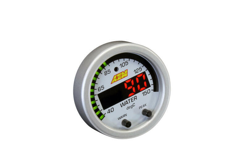AEM X-Series Temperature 100-300F Gauge Kit (ONLY Black Bezel and Water Temp. Faceplate) Gauges AEM