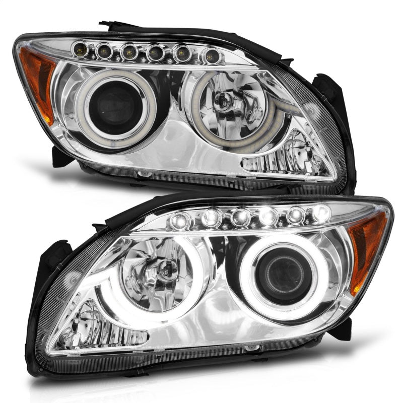 ANZO 2005-2010 Scion Tc Projector Headlights w/ Halo Chrome (CCFL) Headlights ANZO