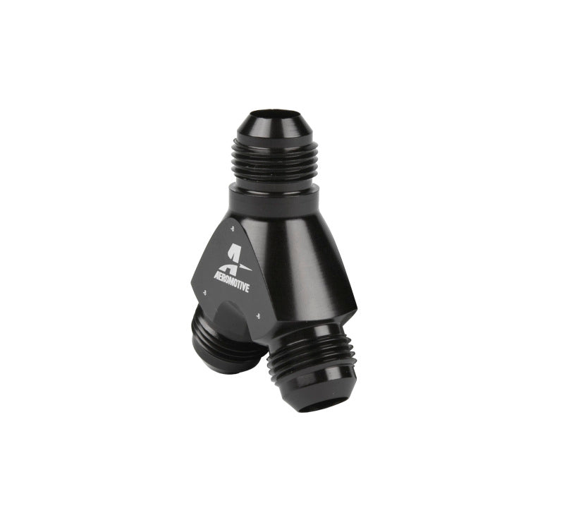 Aeromotive Y-Block - AN-08 - 2x AN-08 Fittings Aeromotive