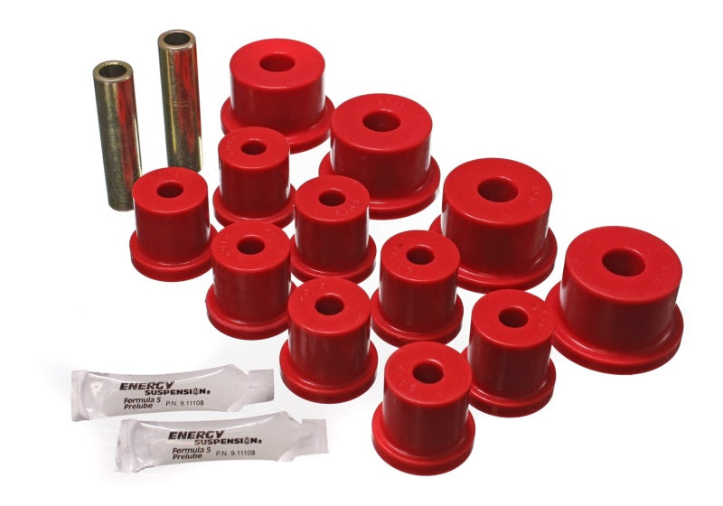 Energy Suspension 64-73 Ford Mustang Red Rear Leaf Spring Bushing Set Bushing Kits Energy Suspension