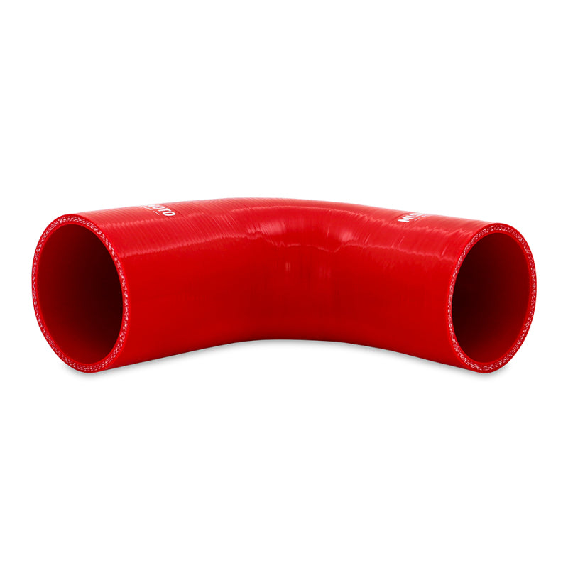 Mishimoto Silicone Reducer Coupler 90 Degree 2in to 2.25in - Red Silicone Couplers & Hoses Mishimoto