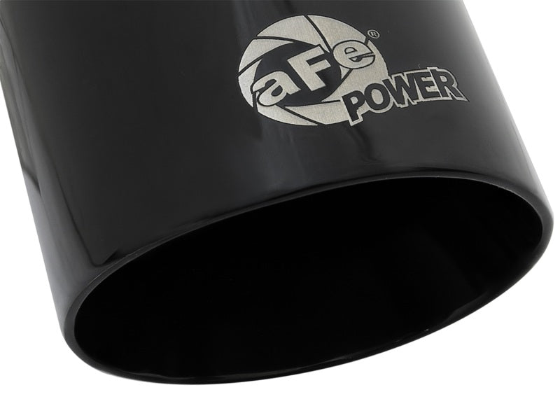 aFe MACH Force-Xp Universal 409 SS Single-Wall Clamp-On Exhaust Tip - Black Tips aFe