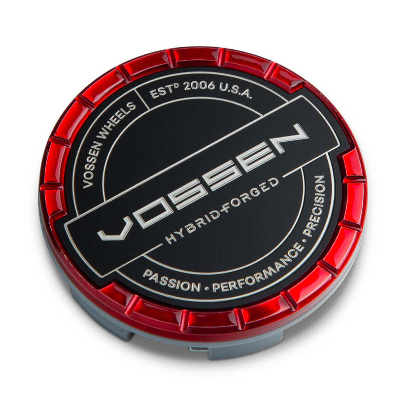 Vossen Billet Sport Cap - Large - Hybrid Forged - Vossen Red Wheel Center Caps Vossen