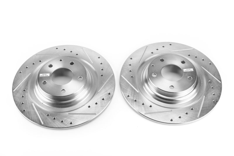 Power Stop 16-18 Mazda CX-9 Rear Evolution Drilled & Slotted Rotors - Pair Brake Rotors - Slot & Drilled PowerStop