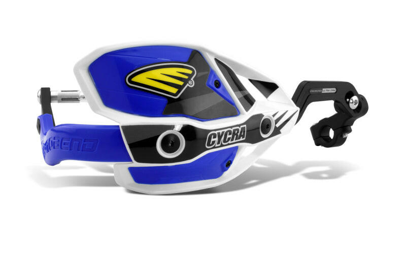 Cycra CRM Ultra 1-1/8 in. Clamp w/White Shields/Blue Covers Hand Guards Cycra