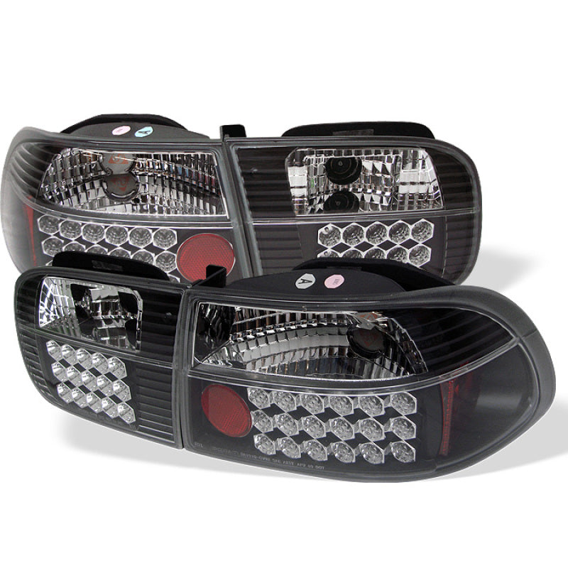 Spyder Honda Civic 92-95 2/4DR LED Tail Lights Black ALT-YD-HC92-24D-LED-BK Tail Lights SPYDER