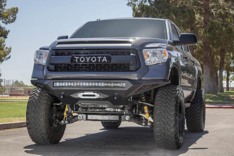 Addictive Desert Designs 2014+ Toyota Tundra Stealth Fighter Front Bumper w/Winch Mount & Sensors Bumpers - Steel Addictive Desert Designs