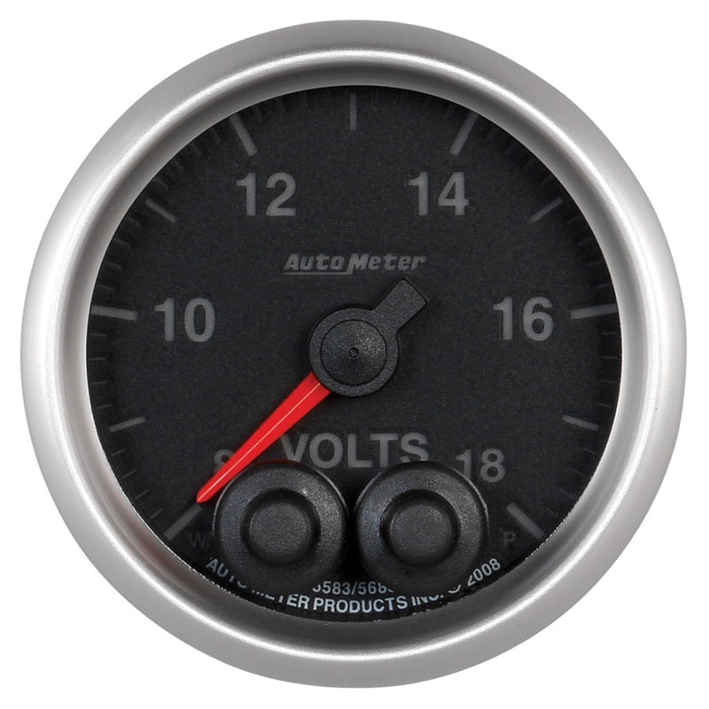 Autometer Elite 52.4mm Peak & Warn w/ Electronic Control 8-18 Volt Voltmeter Gauges AutoMeter