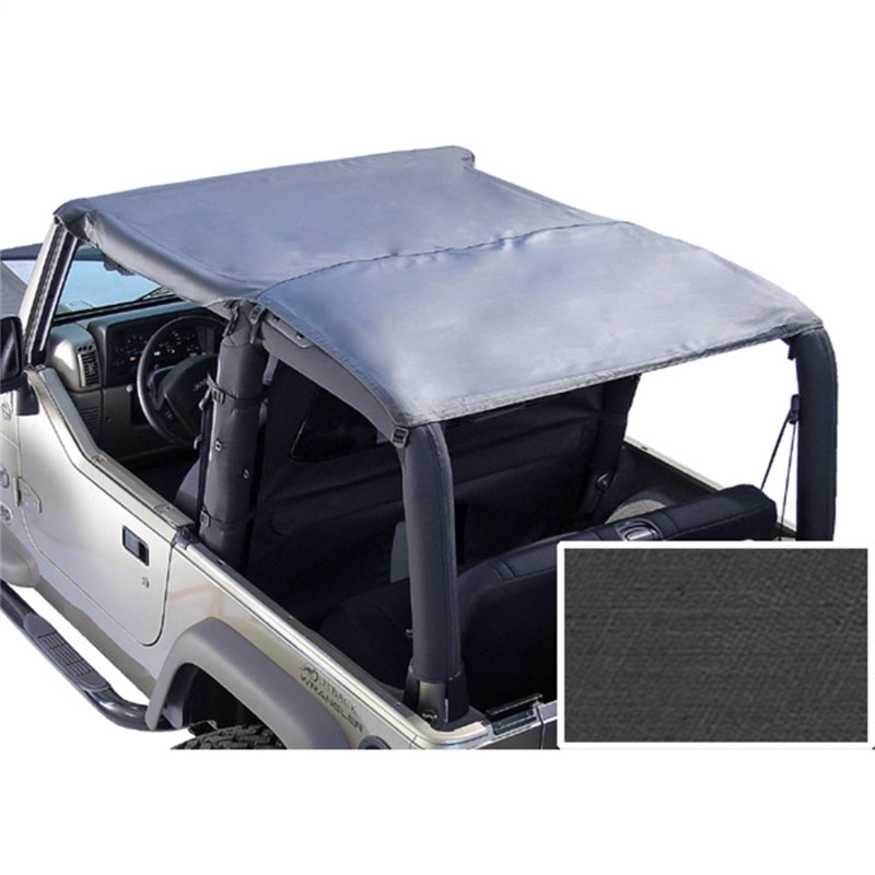 Rugged Ridge Roll Bar Top Black Diamond 76-86 Jeep CJ7&87-91 Jeep Wrangler YJ Soft Tops Rugged Ridge