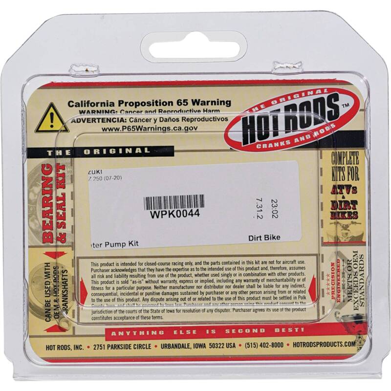 Hot Rods 07-20 Suzuki RM-Z 250 250cc Water Pump Kit Water Pumps Hot Rods