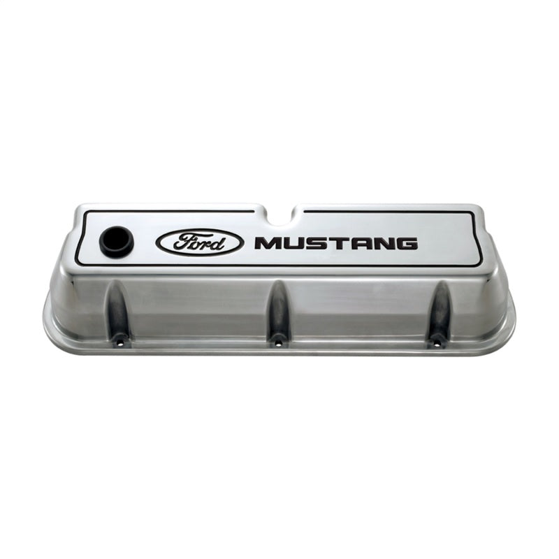 Ford Racing Ford 289/302/351W Die-Cast Valve Covers - Polished w/Black Logo Valve Covers Ford Racing