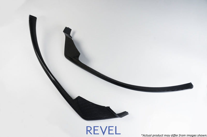 Revel GT Dry Carbon Front Lip Covers 16-18 Mazda MX-5 - 2 Pieces Carbon Accessories Revel