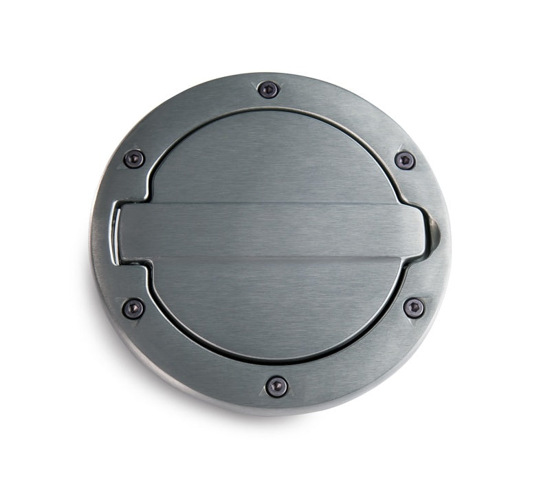 AMP Research 2007-2017 Jeep Wrangler JK 2/4 Door Fuel Door - Brushed Fuel Caps AMP Research