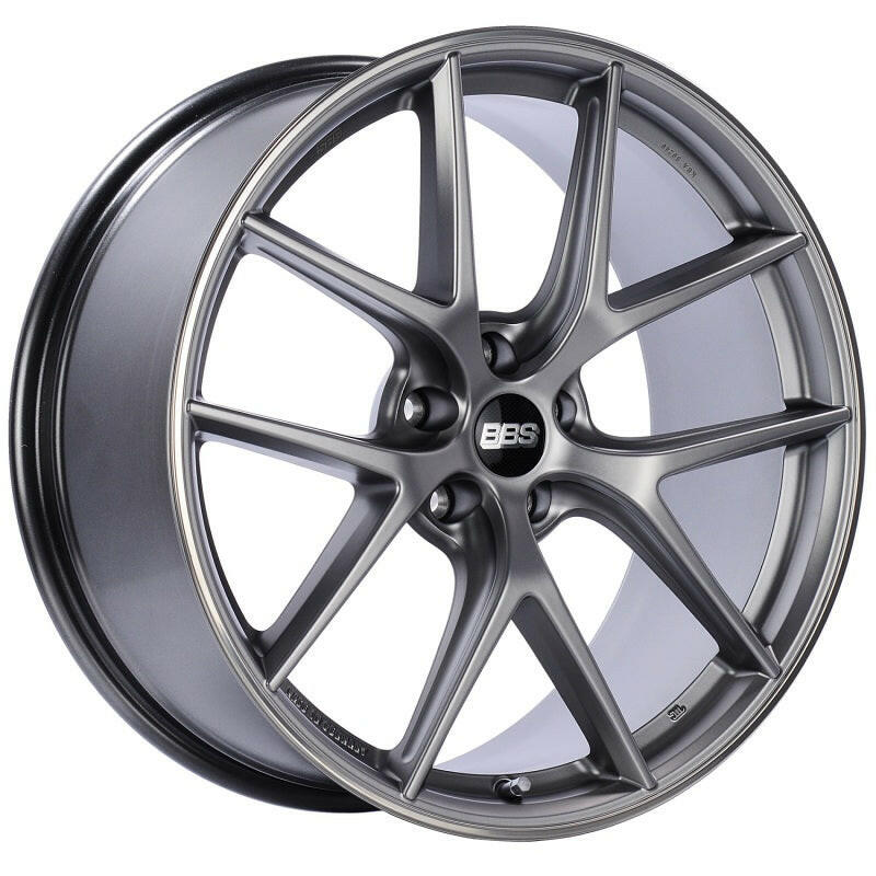 BBS CI-R 19x9 5x120 ET44 Platinum Satin Rim Protector Wheel -82mm PFS/Clip Required Wheels - Cast BBS