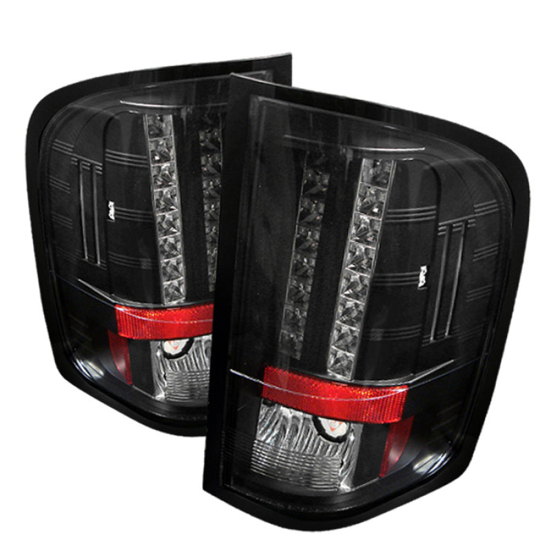 Spyder Chevy Silverado 07-13 LED Tail Lights Blk ALT-YD-CS07-LED-BK Tail Lights SPYDER