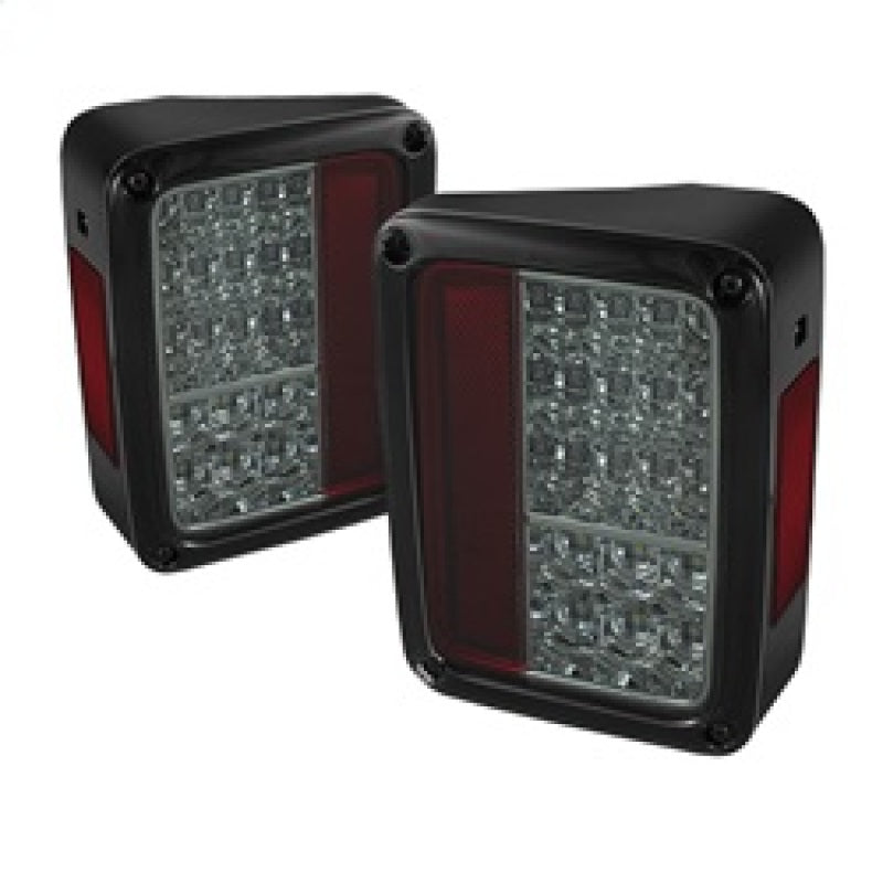 Spyder Jeep Wrangler 07-15 LED Tail Lights Smoke ALT-YD-JWA07-LED-SM Tail Lights SPYDER