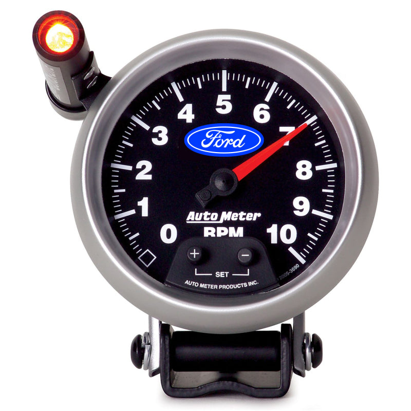 Autometer Ford 3-3/4in. 10K RPM Pedestal w/ Ext. Quick-Lite Tachometer Gauge Gauges AutoMeter