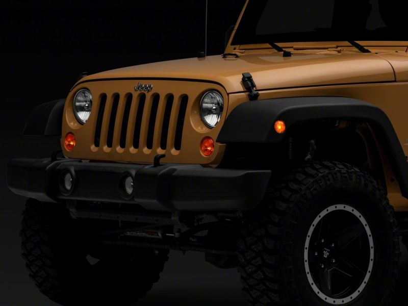 Raxiom 07-18 Jeep Wrangler JK Axial Series Replacement Turn Signal Lamps- Amber Lights Corner Raxiom