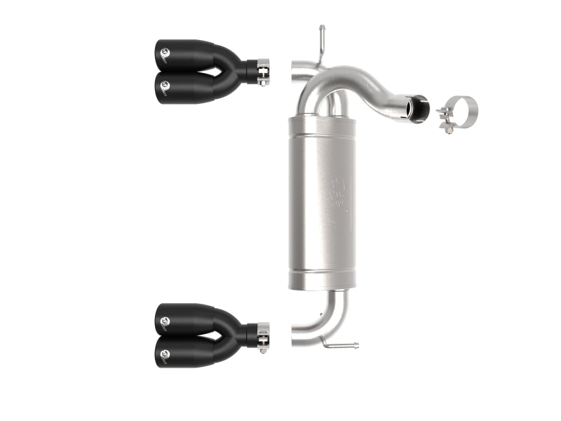 aFe Rebel Series 2.5in 409 SS Axle-Back Exhaust System Black 07-18 Jeep Wrangler (JK) V6-3.6L/3.8L Axle Back aFe