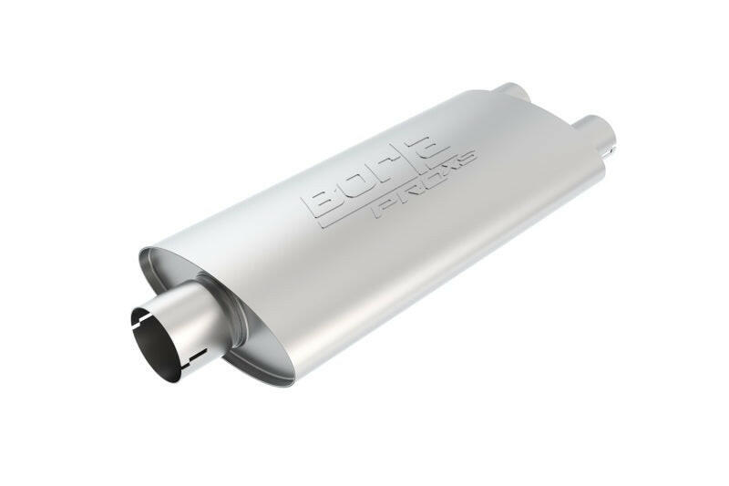 Borla Universal Center/Dual Oval 3in In / 2.5in Out 19in x 4in x 9.5in Notched PRO-XS Muffler Muffler Borla