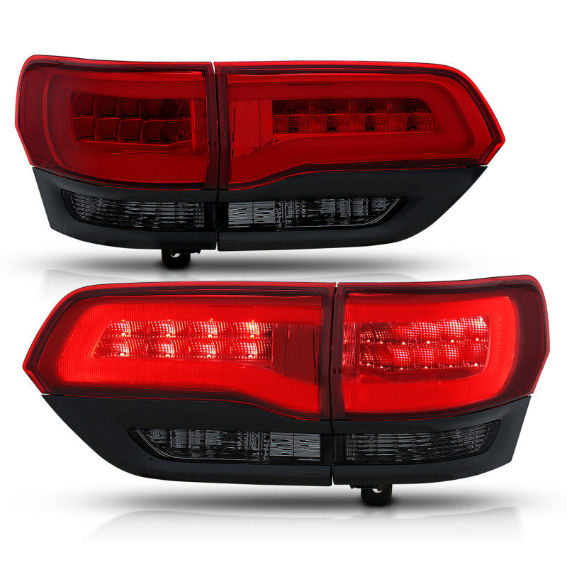 ANZO 2014-2016 Jeep Grand Cherokee LED Taillights Red/Smoke Tail Lights ANZO