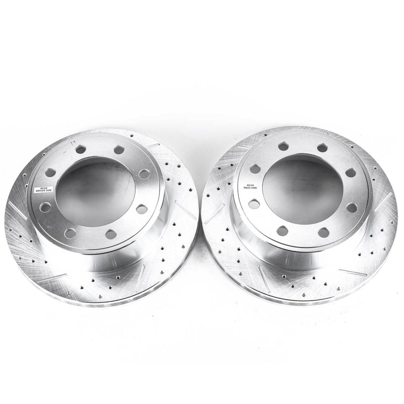 Power Stop 2007 Ford E-150 Rear Evolution Drilled & Slotted Rotors - Pair Brake Rotors - Slot & Drilled PowerStop