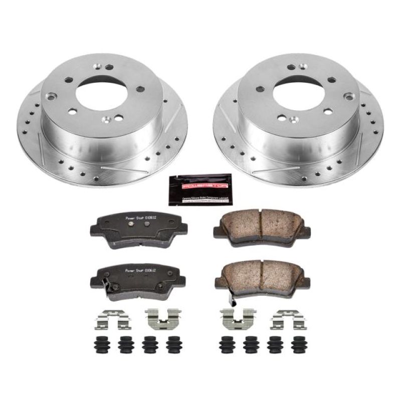 Power Stop 10-13 Kia Soul Rear Z23 Evolution Sport Brake Kit Brake Kits - Performance D&S PowerStop