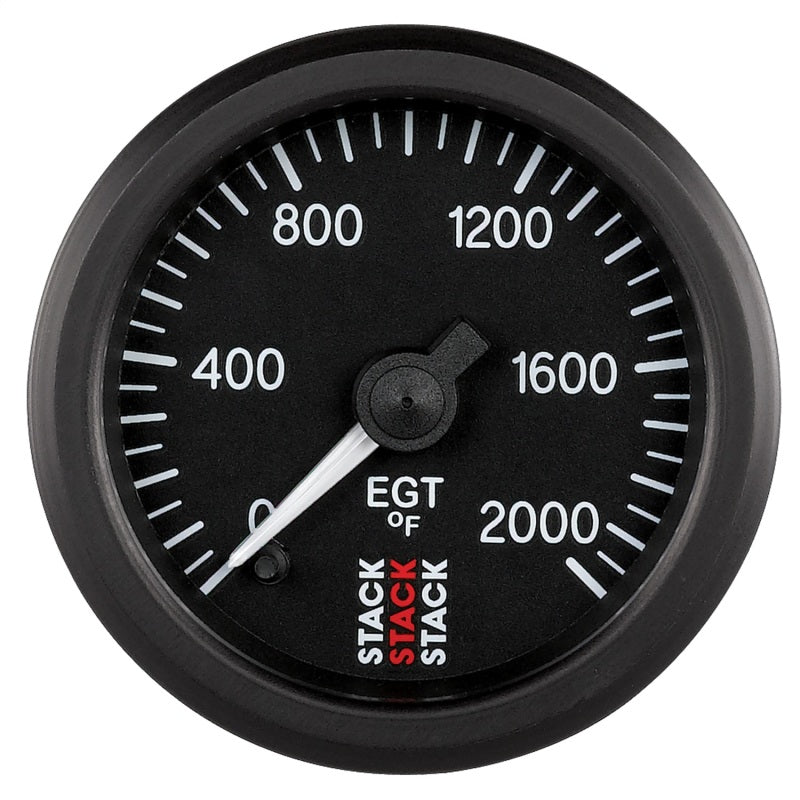 Autometer Stack 52mm 0-2000 Deg F Pro Stepper Motor Exhaust Gas Temp Gauge - Black Gauges AutoMeter
