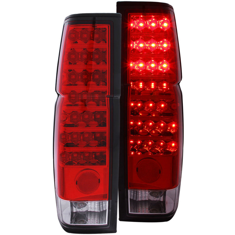 ANZO 1986-1997 Nissan Hardbody LED Taillights Red/Clear Tail Lights ANZO