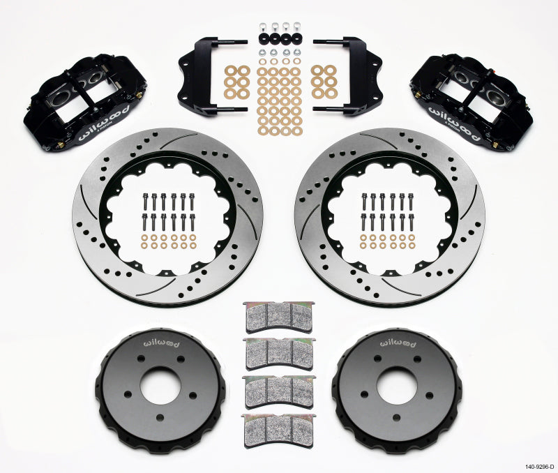 Wilwood Narrow Superlite 6R Front Hat Kit 14.00in Drilled 2004-2006 Pontiac GTO Big Brake Kits Wilwood