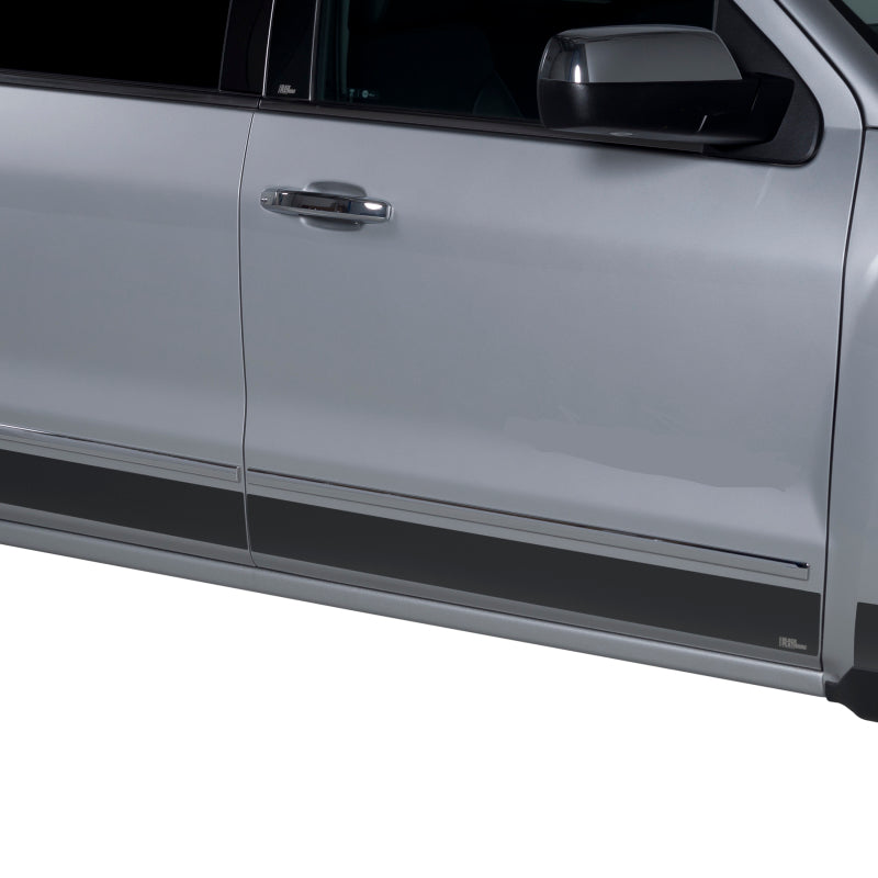 Putco 15-19 GMC Sierra HD Crew Cab Dually (8pcs) Black Platinum Rocker Panels Body Armor & Rock Rails Putco