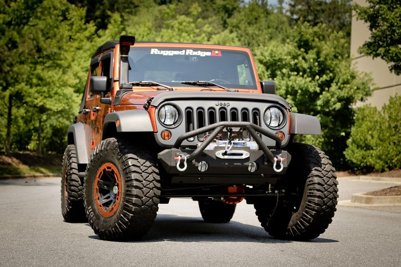 Rugged Ridge Double X Striker Black 76-86 Jeep CJ 87-18 Jeep Wrangler Bumpers - Steel Rugged Ridge