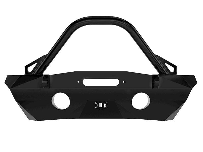 ICON 07-18 Jeep Wrangler JK Pro Series Front Bumper Rec Winch Mount w/Bar/Tabs Bumpers - Steel ICON