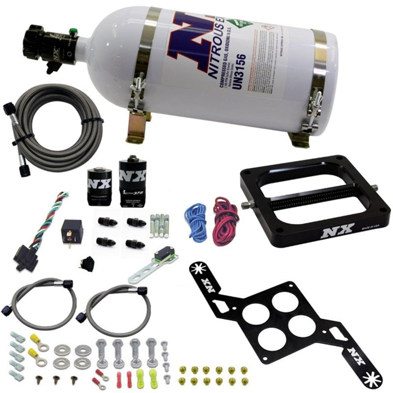 Nitrous Express 4500 RNC Conventional Nitrous Plate Kit w/.375in Solenoid w/10lb Bottle Nitrous Systems Nitrous Express