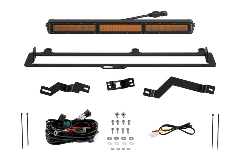 Diode Dynamics 2022+ Toyota Tundra TRD Pro Grille Light Bar Kit - Amber Combo Light Bars & Cubes Diode Dynamics