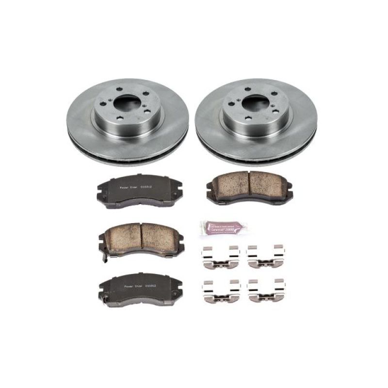 Power Stop 93-96 Subaru Impreza Front Autospecialty Brake Kit Brake Kits - OE PowerStop