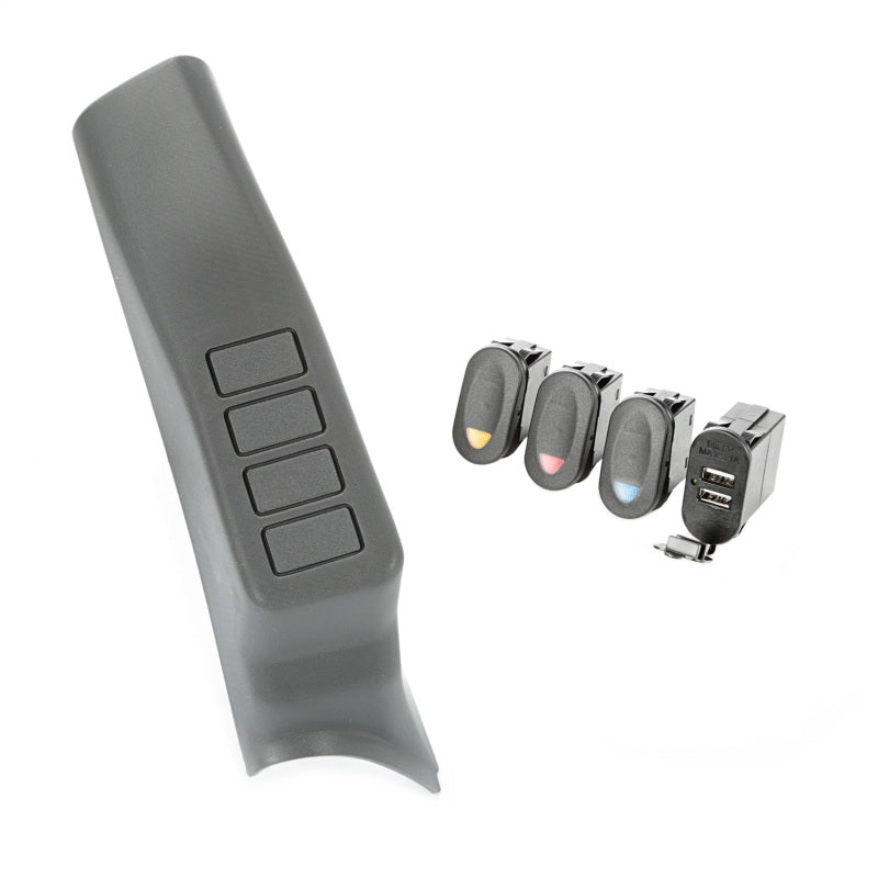 Rugged Ridge A-Pillar Pod Kit 3 Switch USB 07-10 JK/JKU Dash & Interior Trim Rugged Ridge