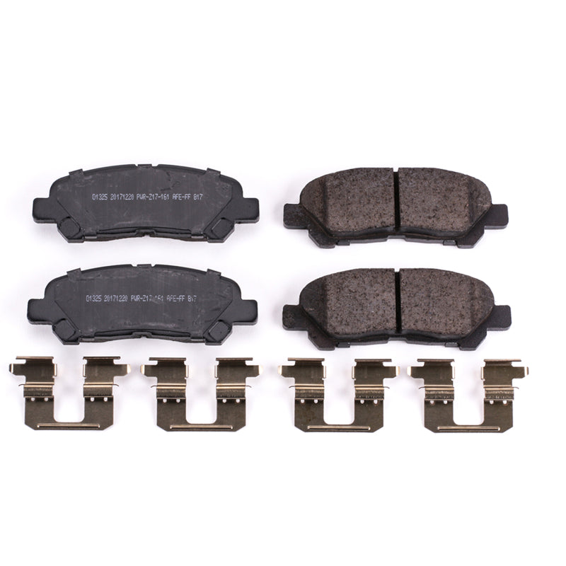 Power Stop 08-13 Toyota Highlander Rear Z17 Evolution Ceramic Brake Pads w/Hardware Brake Pads - OE PowerStop