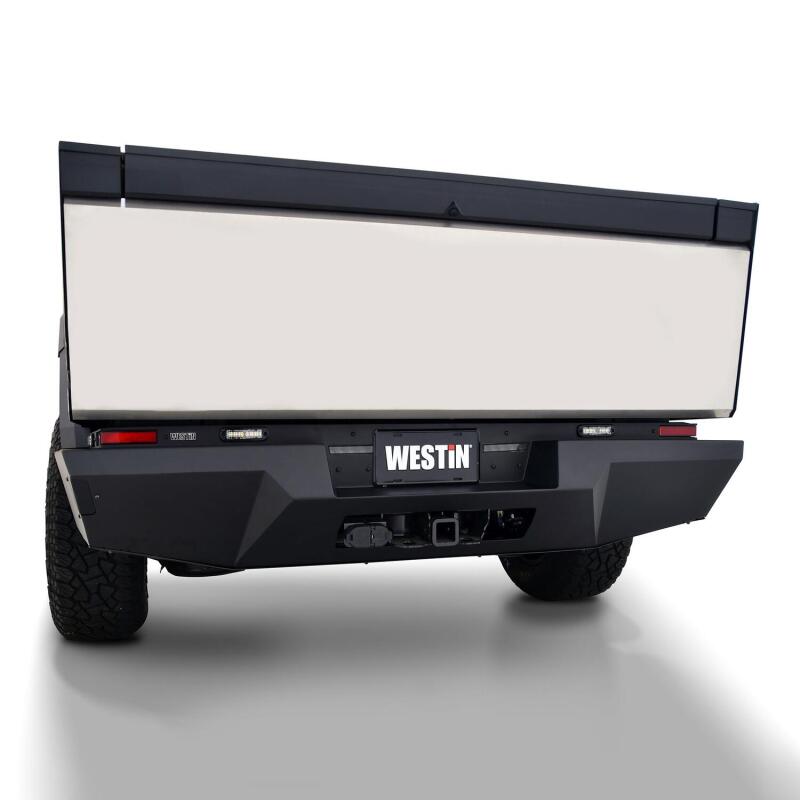 Westin 24-25 Tesla Cybertruck Pro-Series Rear Bumper - Texured Black Bumpers - Steel Westin