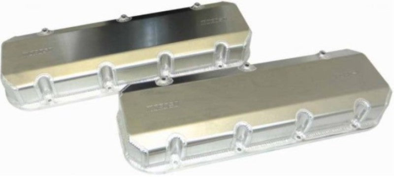 Moroso Chevrolet Big Block Valve Cover w/Billet Rail - 3in - Exhaust Pockets/Intake Tubes - Aluminum Valve Covers Moroso