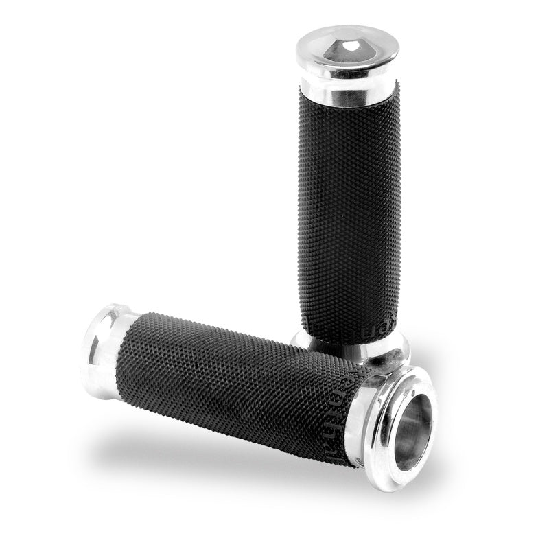 Performance Machine Contour Renthal Wrapped Grips - Chrome Grips Performance Machine