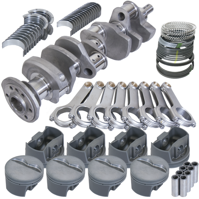 Eagle Chevy 350 3.750in Crank 5.700in H-Beam -5cc Flat Top 4.060in Pistons Rotating Assembly Rotating Assemblies Eagle