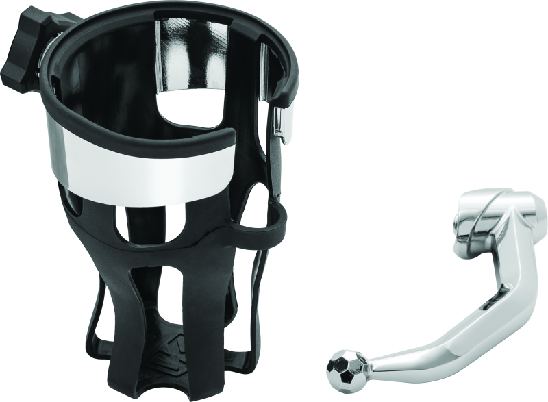 Kuryakyn Reflex Drink Holder Honda Goldwing DCT Handlebar Left Side Mount Chrome Cup Holders Kuryakyn