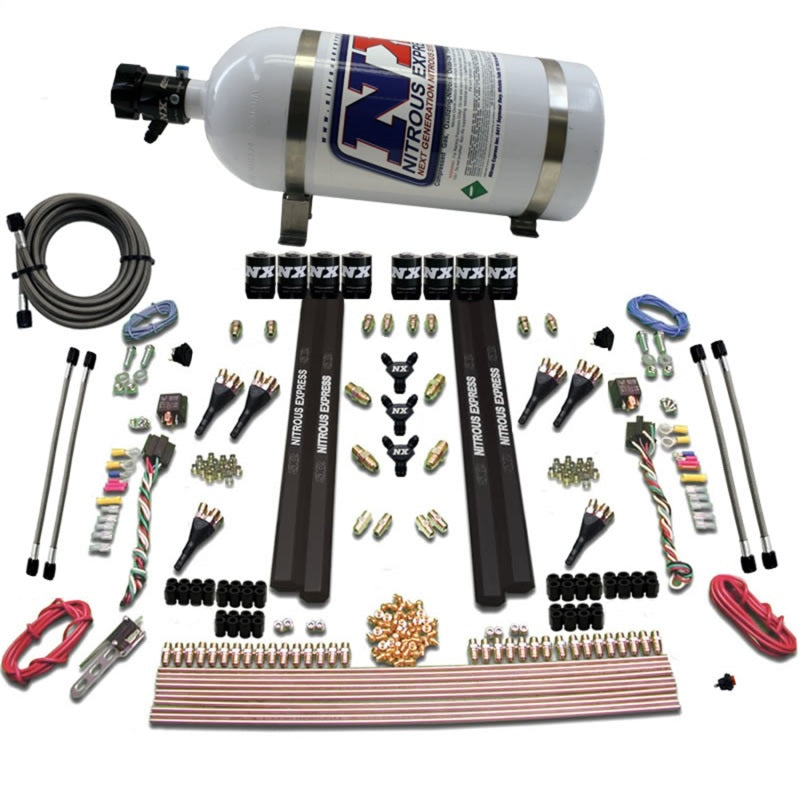 Nitrous Express 6 Cyl SX2 Dual Stage Nozzle Nitrous Kit w/10lb Bottle Nitrous Systems Nitrous Express