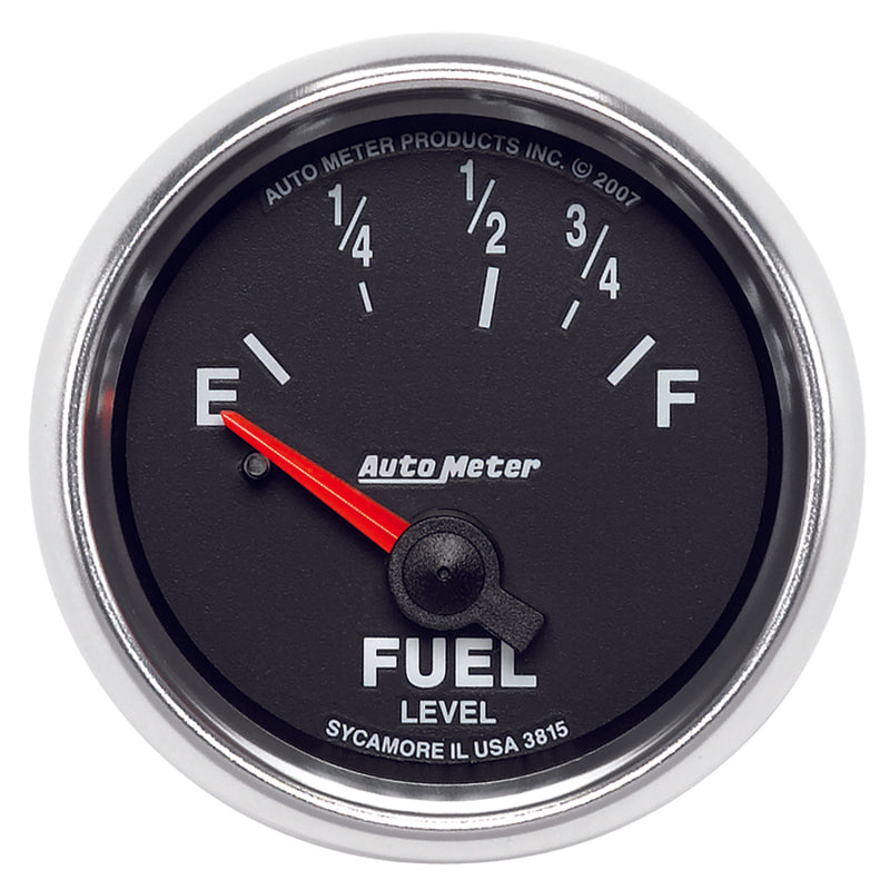 AutoMeter Gauge Fuel Level 2-1/16in. 73 Ohm(e) to 10 Ohm(f) Elec Gs Gauges AutoMeter