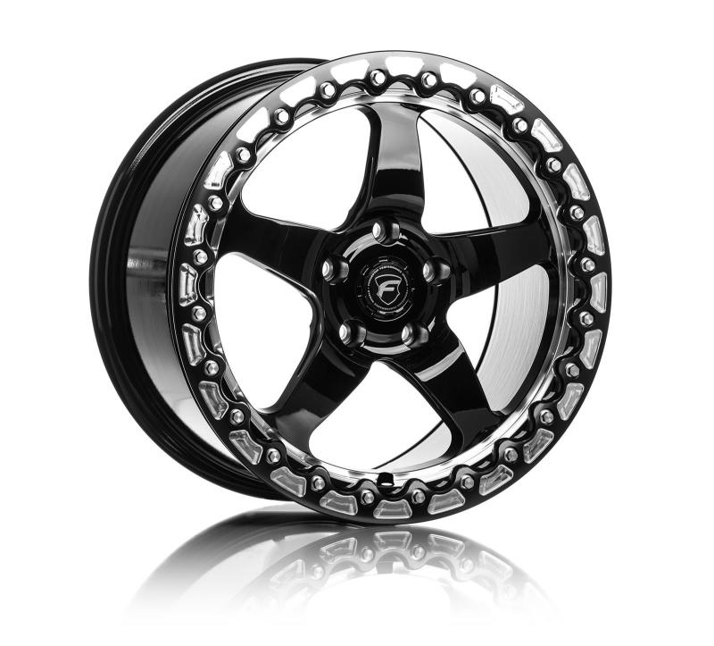 Forgestar D5 Beadlock 17x10 / 5x115 BP / ET00 / 5.5in BS Gloss Black Wheel Wheels - Cast Forgestar